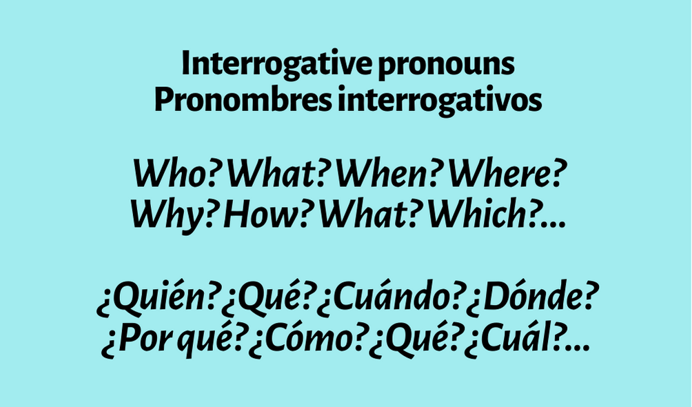 Interrogative pronouns - with audio! - LingoToGo.Cool